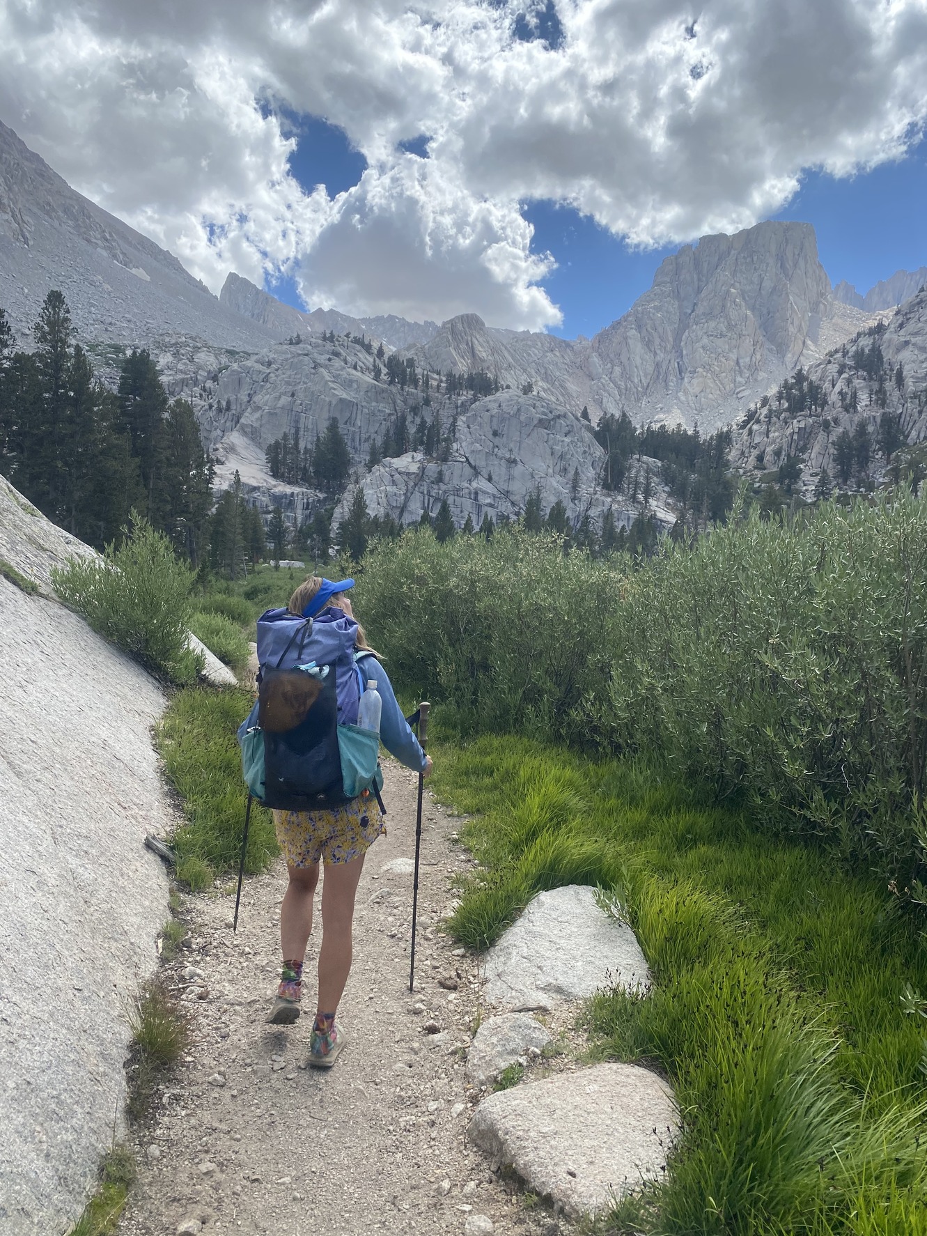 Angelique hiking to Mount Whitney